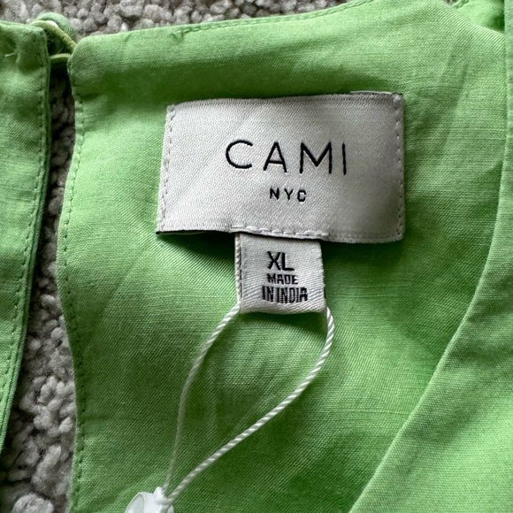 Cami Nyc Carolina Dress Neo Mint cotton poplin mini long sleeve XL new - Picture 3 of 16